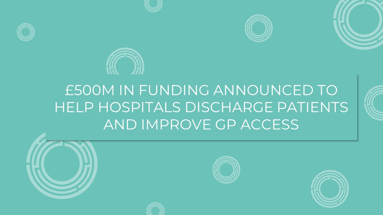 £500m in funding announced to help hospitals discharge patients and improve GP access